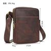 Men'S Genuine Leather Shoulder Bag Crazy Horse Leather Messenger Bag First Layer Cowhide Flip Shoulder Bag Casual Bag