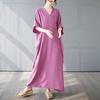 Summer Color Retro Long Skirt Cotton Linen Dress