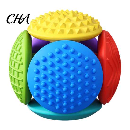Infant Grasping Training Ball Detachable Silicone Sensory Toy, Grip Mini Textured for Babies, Tactile Stimulation Stress Relief Colorful Toy