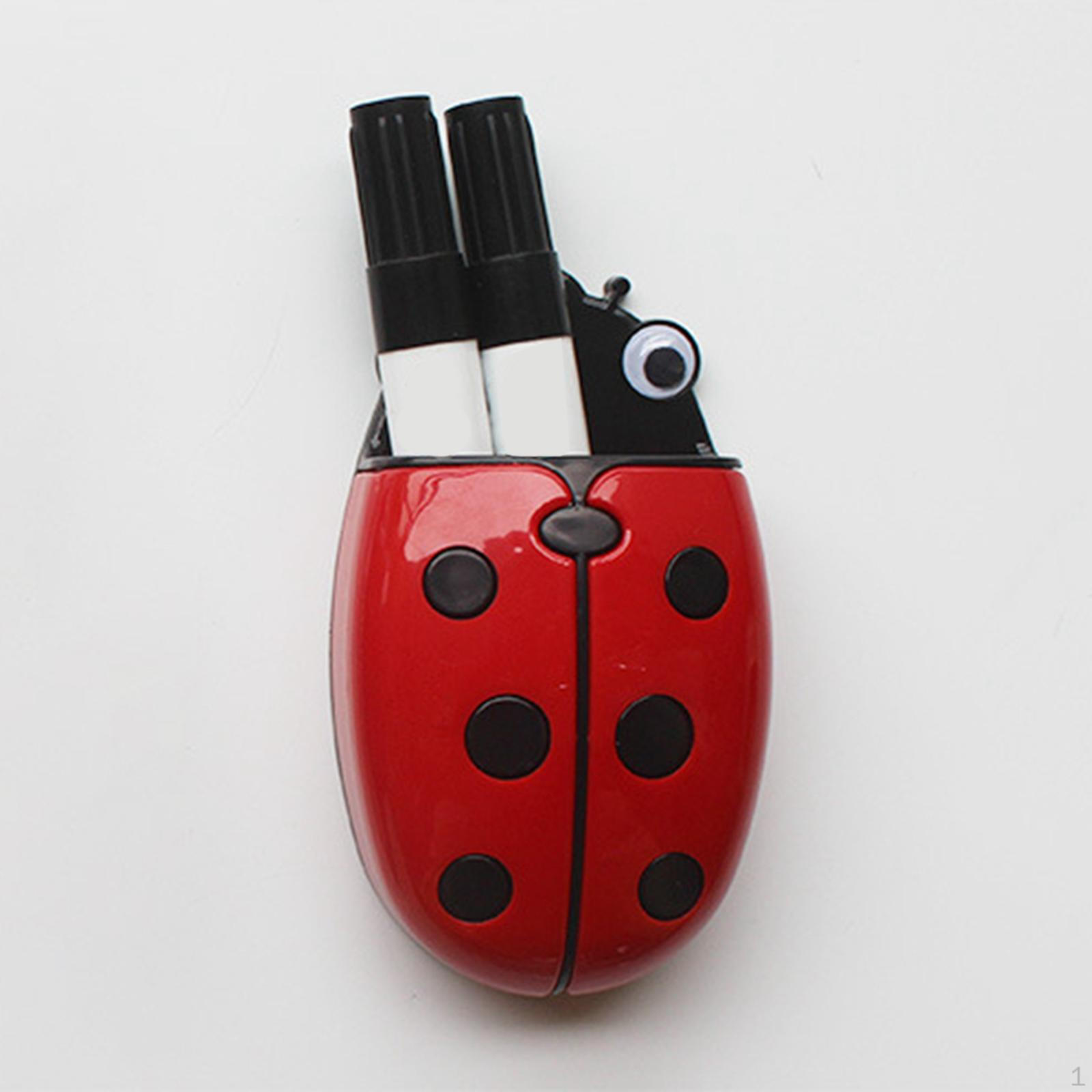 

Магнитный держатель маркера для сухого стирания, органайзер в форме божьей коровки для мастерской красный