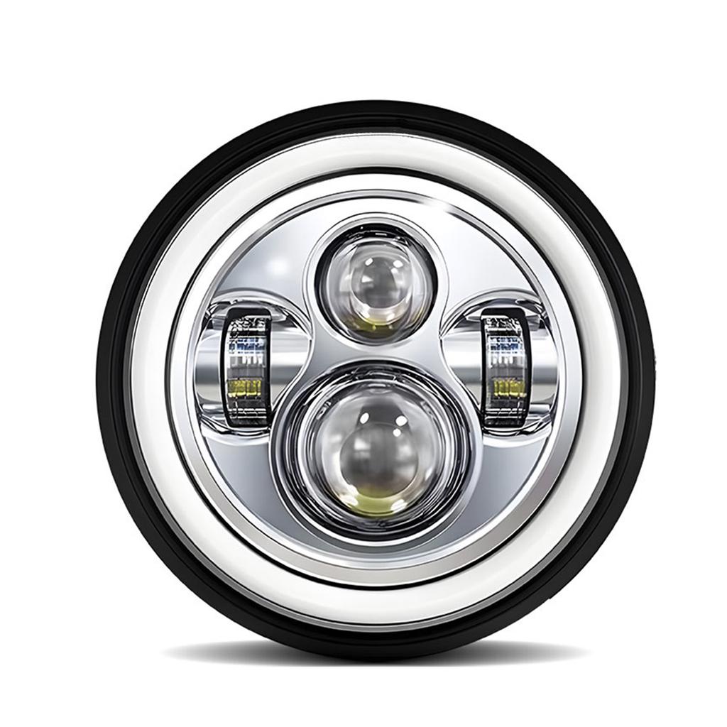 2Pcs 7 Inch Car Motorcycle LED Headlight with DRLTurn SignalLow BeamHigh Beam 7'' Round