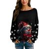 Womens  Fall Sweaters Long Sleeve Print Tops Pullover Sweaters Loose Dressy Casual Basic Clothes