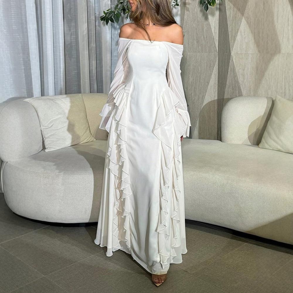 2024 Women's High-Waisted Lace Trim A-Line Flared Dress