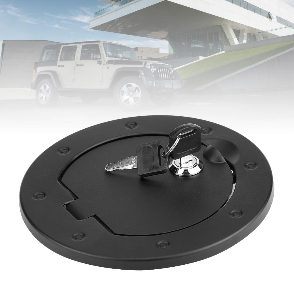 Doplňky pro styling auta Černý kryt víčka palivové nádrže Vhodné pro Jeep Wrangler 24 dveře 20072017