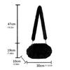 Large Capacity Cloud Plush Crossbody Bag Lightweight Mink Fur Wrinkle Handbag  Daily