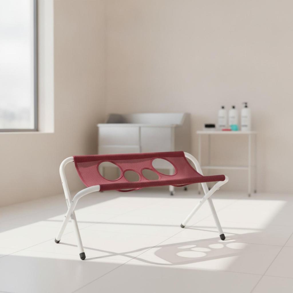 Pet Grooming Stand with Mesh Platform Freestanding for Nail Trimming