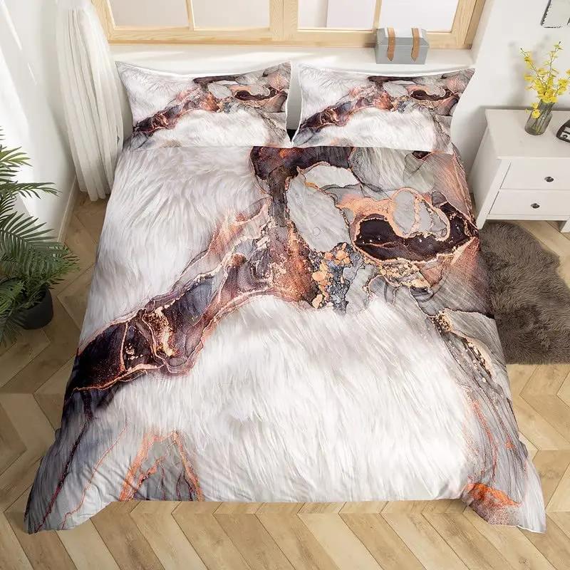 Cowhide Duvet Cover Cow Fur Bedding Set Microfiber Western Farm Animal Skin Comforter Cover Twin Full For Kids Teens Room Decor