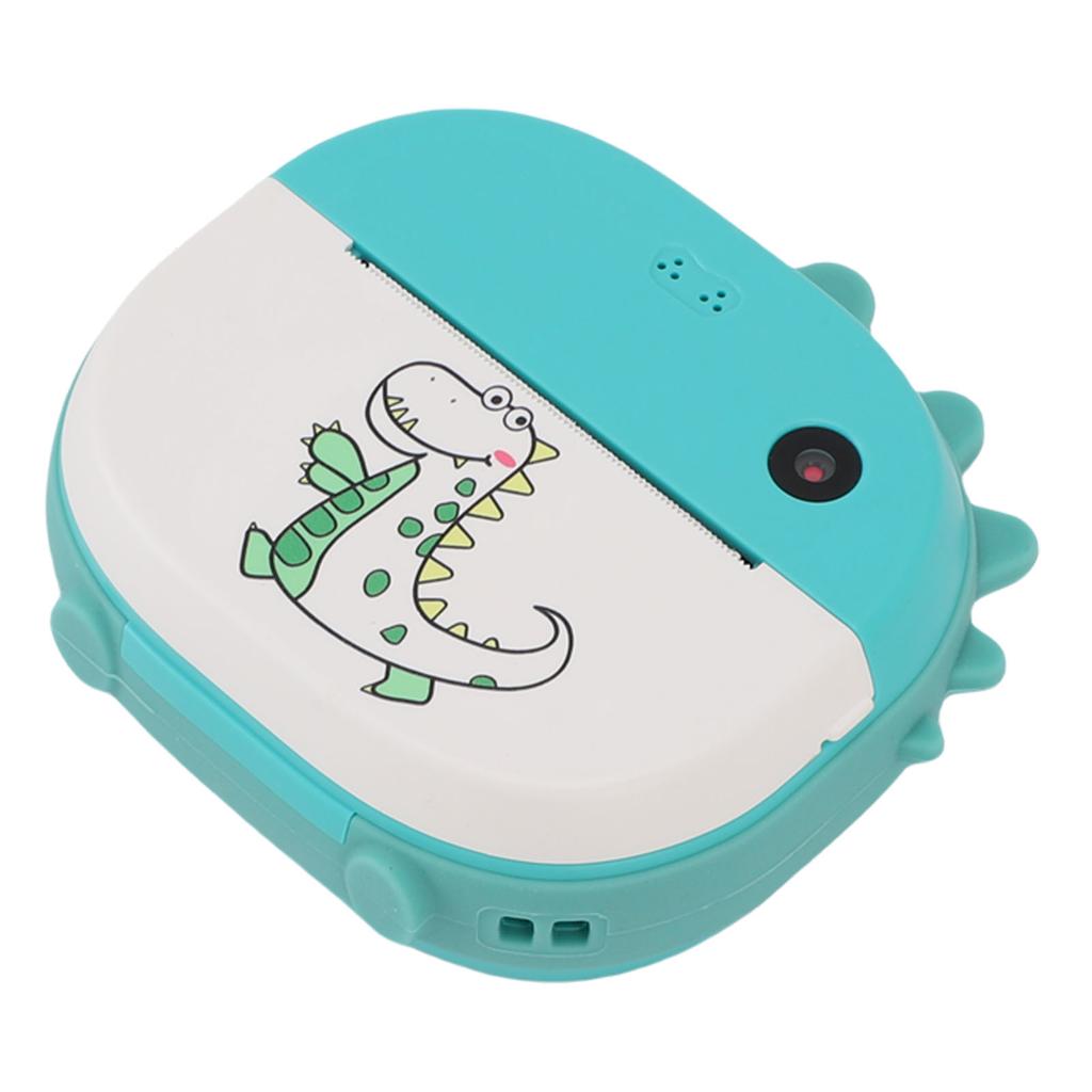 Instant Print Camera Cute Dinosaur Shape 48MP 2.0 Inch Screen Thermal Print Camera with Print Paper