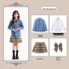 British College Style School Uniform Set – Kindergarten Boys' & Girls' Plaid Suit and Skirt.