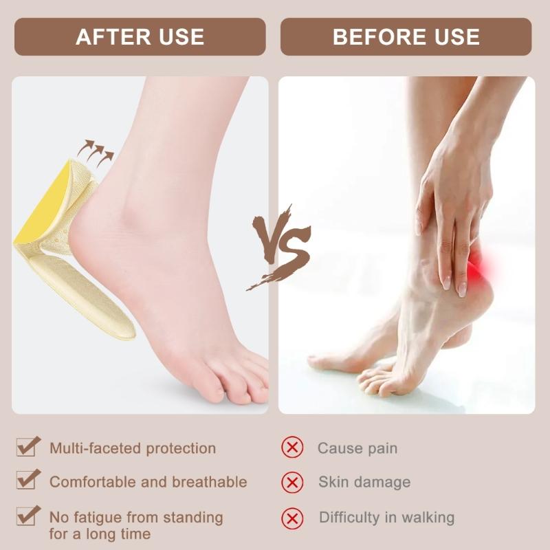 3 Pairs Thick Heel Protectors Anti Friction Inserts Secures Adhesive Backing Shock Absorption Perfect for Women Shoe