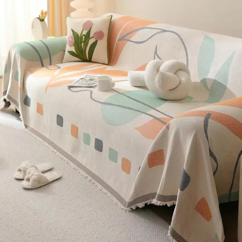 2025 new simple wind chenille premium full cover sofa towel new all-inclusive double-sided dust cover sofa seat cushion
