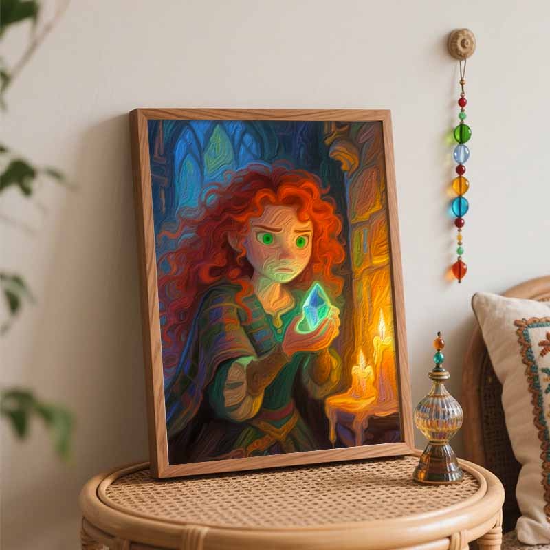 Disney Princess Merida Digital Oil Painting Art Kit Hand Painted Home Decor