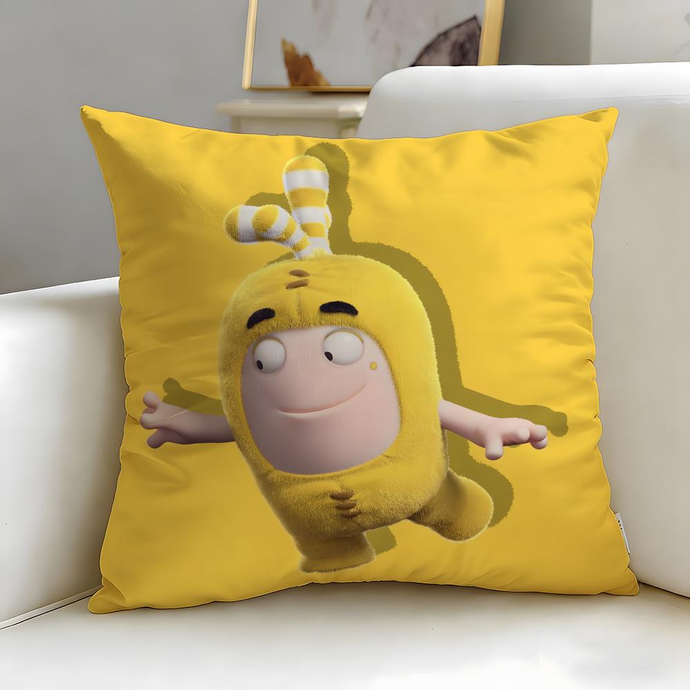 popular cartoon Oddbods Cushion Cover Soft & Easy-Wash Pillow Case – Versatile for Couch, Bed, Travel and Office