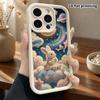 Phone Case: 2D Flat, Suitable for iPhone 18 17 16 15 14 13 12Pro Protective Case, Starry Sky with a Rabbit Under the Moon, Perfect Christmas and Hallo