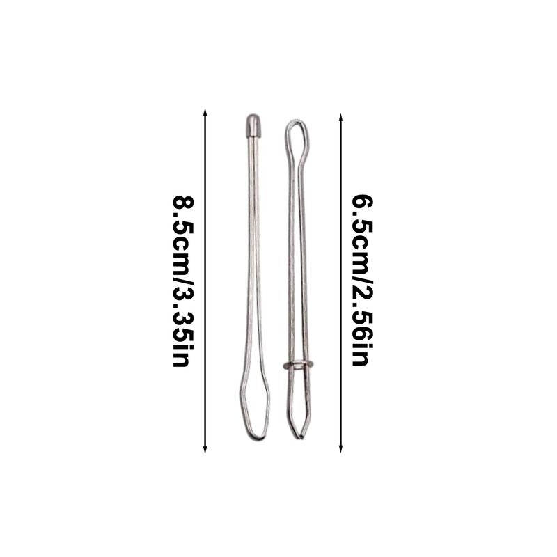 Drawstring Threader Tool Set 8X Stainless Steel Sewing Cord Threader Clips Easy Rope Threader Clips Sewing Accessories