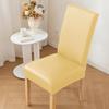 Leather Chair Cover Waterproof, Oil-proof and Non-slip Chair Cover Home Solid Color Thickened Dining Chair Cover
