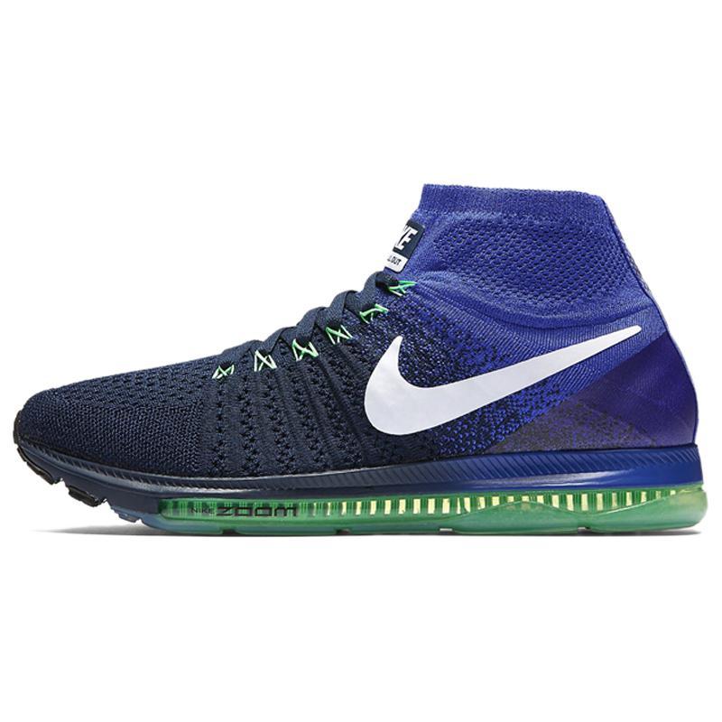 New Nike All Out Flyknit 'College Navy White Black Electro Green' 844134-404