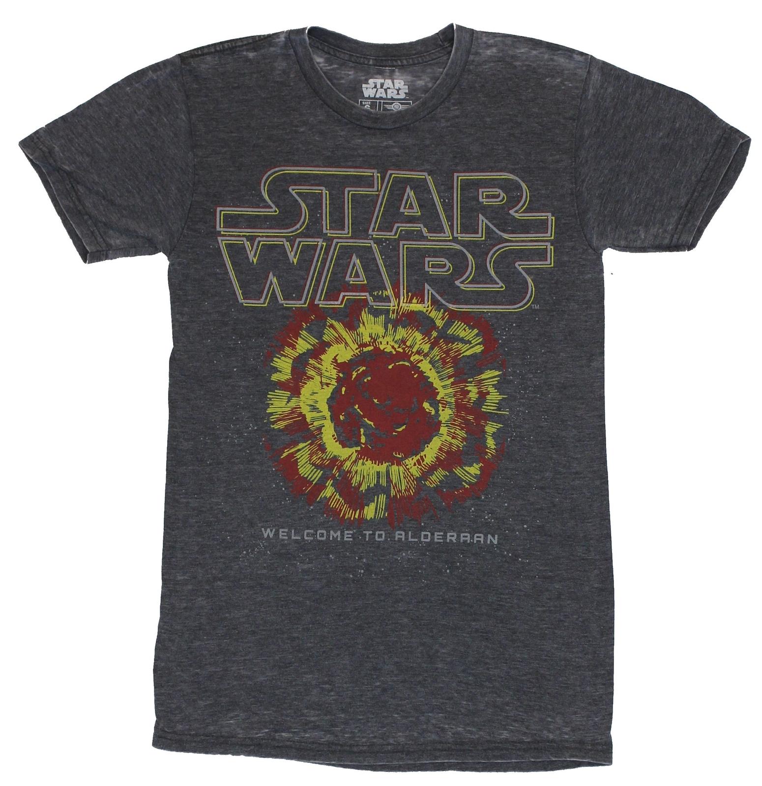 Star Wars Adult New T-shirt Welcome to Alderaan Exploding Planet Pic XXL