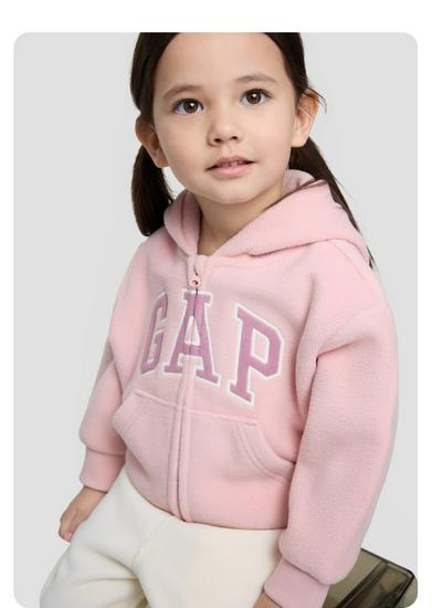 Gap Toddler Girls' Fleece Hooded Sweatshirt Jacket