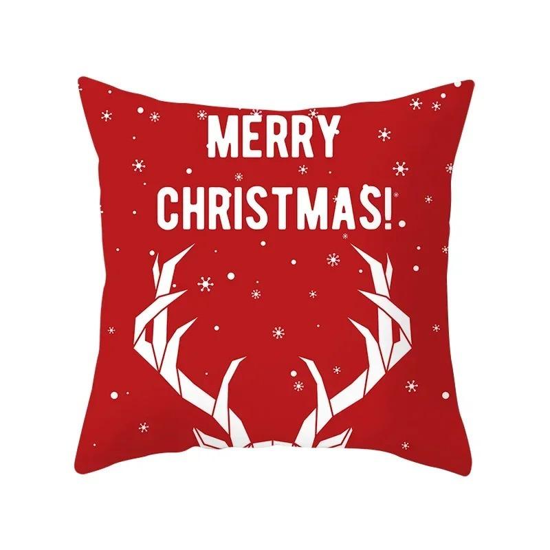 Christmas Themed Pillowcases Car Ornaments Office Santa Claus Living Room Sofa Home Pillowcases