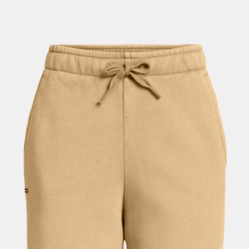 Under Armour Icon Comfortable Solid Color With Fleece Lining Casual Pants Women's Khaki 1386488-263