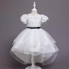 Abito da damigella d'onore madre-figlia in pizzo principessa con strascico in tulle per bambina smoking da matrimonio performance rete traspirante abito formale