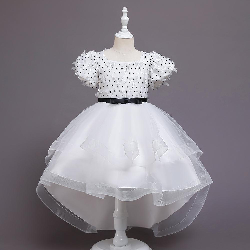 

Платья для девочек-цветочниц для матери и дочери, кружевные платья для детей, платья принцесс со шлейфом, смокинг для девочек, свадебное платье, одежда для выступлений 150cm