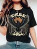 Free Bird Soul Grafik-T-Shirt, Retro Rockmusik-Shirt, Unisex Baumwoll-T-Shirt