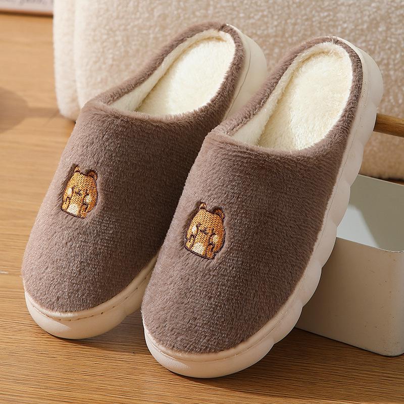 Unisex Non-Slip Warm Cotton Slippers for Home and Office - Winter Collection