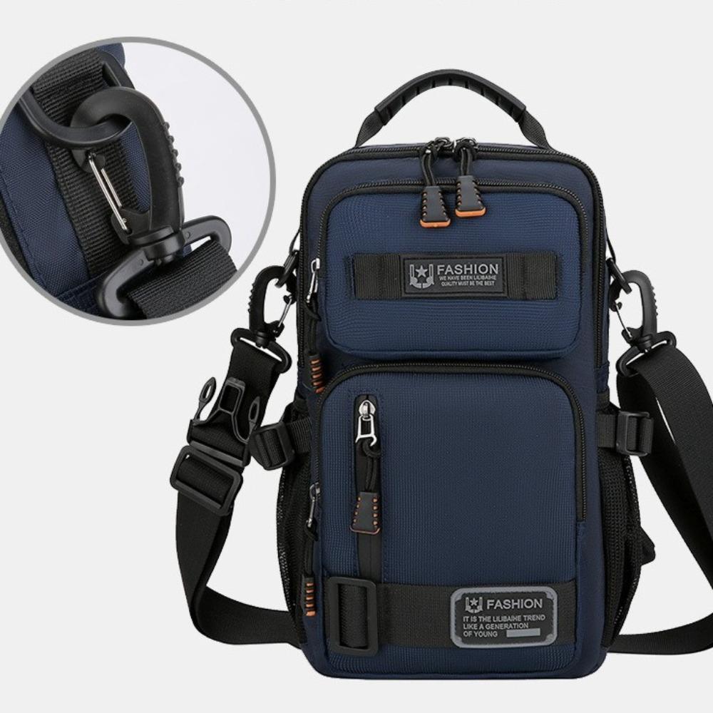 Shoulder Bag Sports Message Bag Multi Pockets Crossbody Bag Simple Men Chest Bag Boys