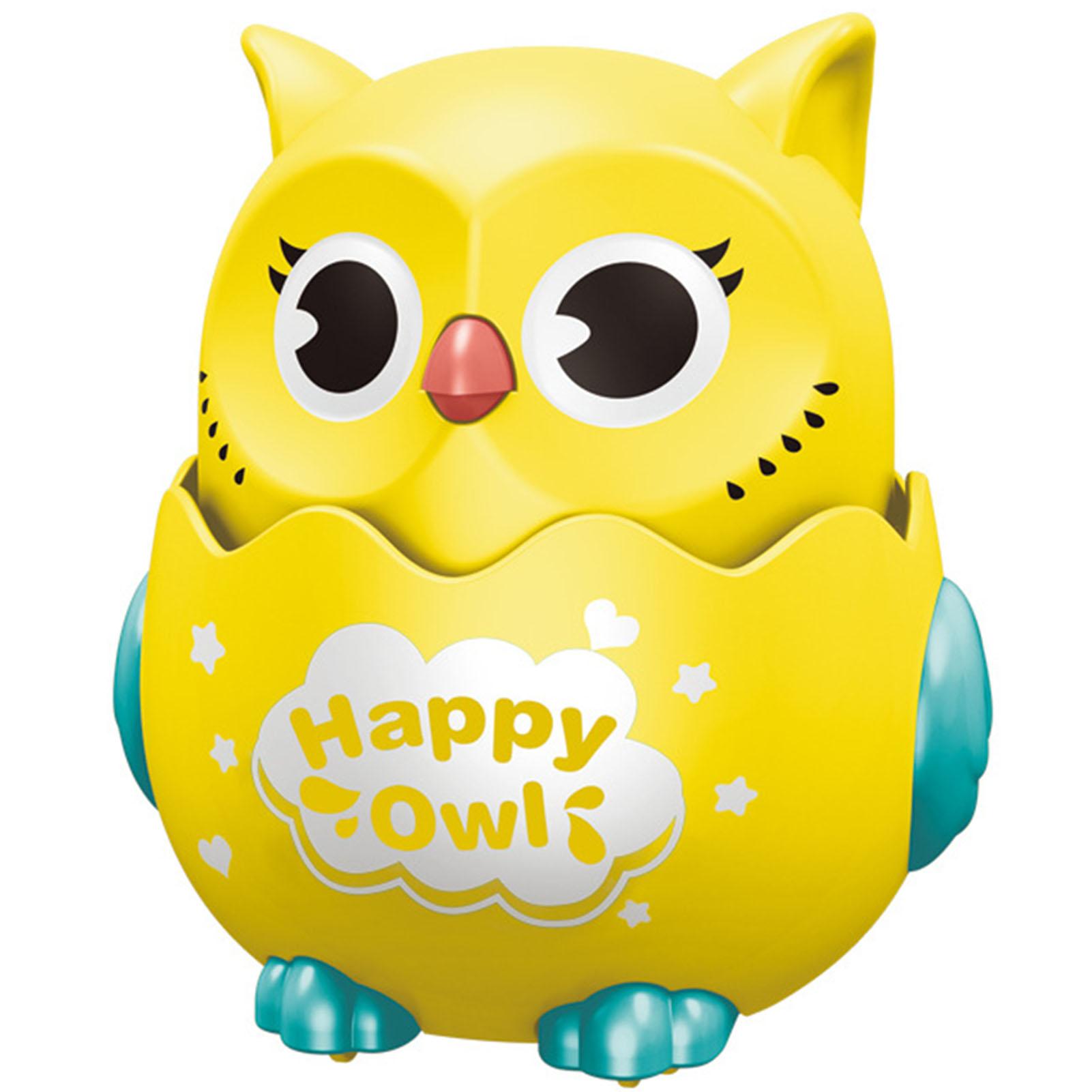

Press and Go Cartoon Owl Toy for Kids Inertia Glide Car with Interactive Educational Fun for Toddlers Boys Girls жёлтый
