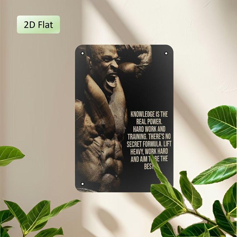 Fitness Motivation Metallblechschild Gewichtheben Fitness Poster Man Cave Garage Heimwanddekor 8x12 Zoll