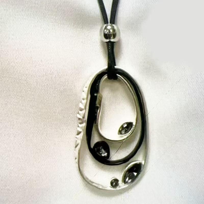 

Fashion Sweater Chains, Adjustable Pendant Necklaces, Clothing Accessories One Size чёрный