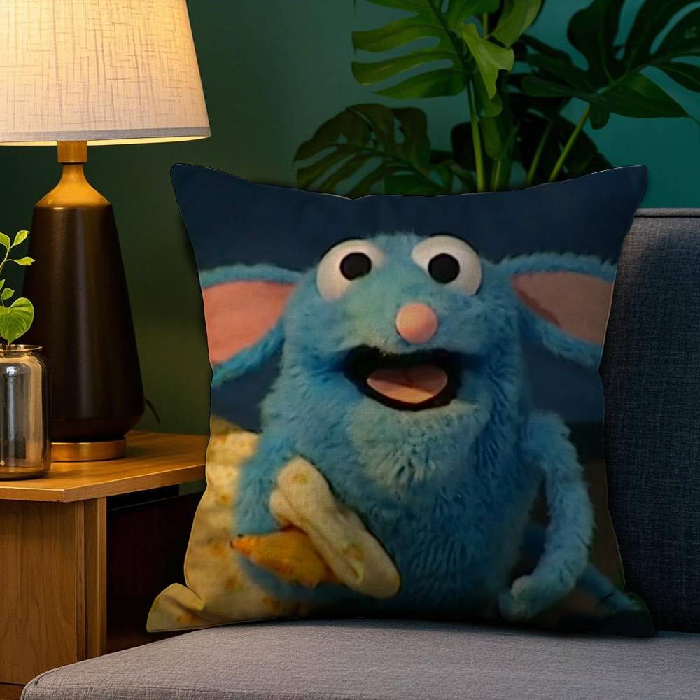 

Синя Мишка Т-Таттер Наволочка Плюшева Тканина М яка Двосторонній Принт Чохол на Подушку для Дивана Декоративні Наволочки 18x18Inch