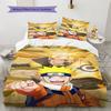 Naruto Power Up Vzor Povlečení Přikrývka Sada Povlak na přikrývku Povlak na polštář Domácí Dárek k narozeninám(1 * povlak na peřinu + 2 * povlak na polštář, bez jádra)