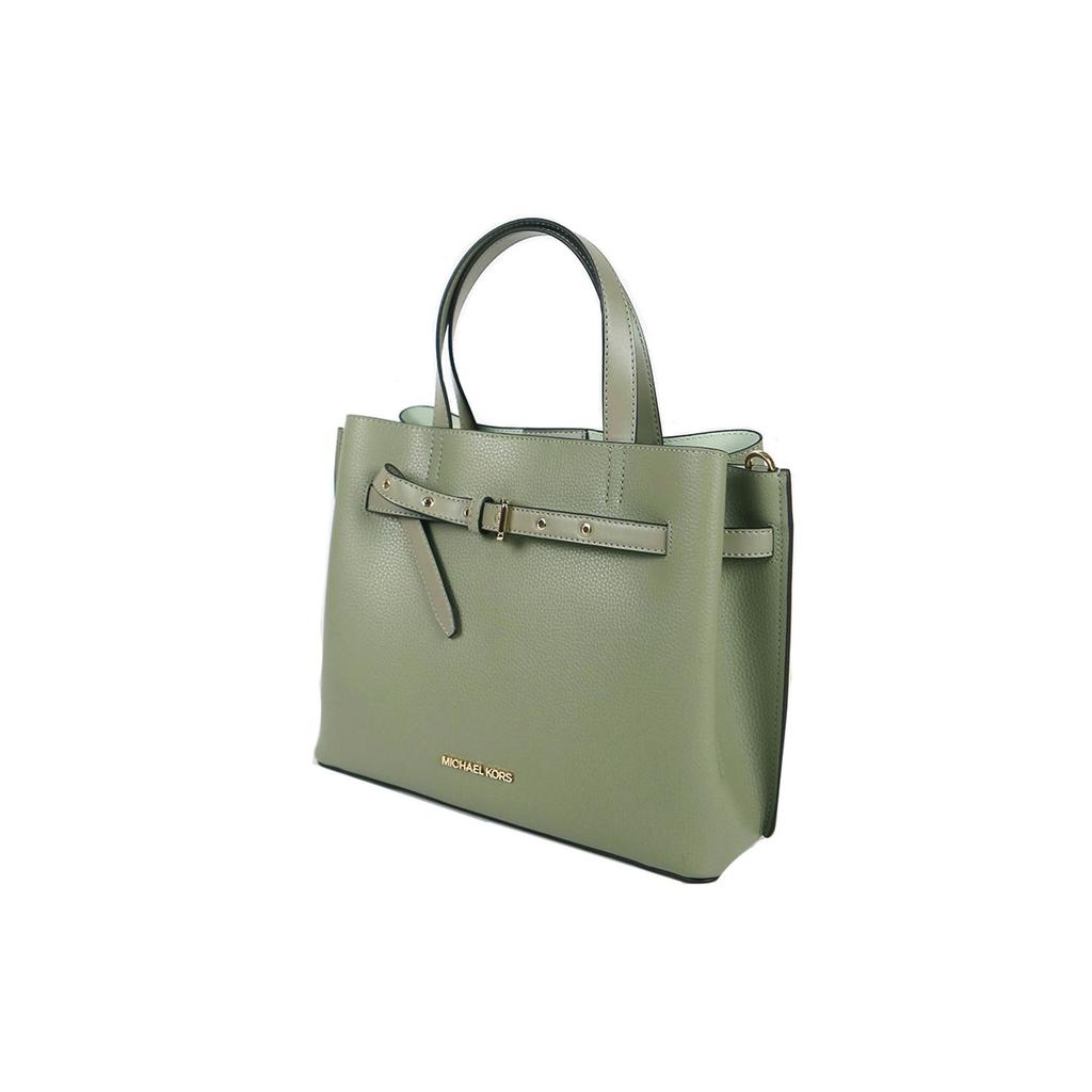 Michael Kors Emilia Solid Color Tote Bag With Belt Buckle Women Tote Bags Army-Green 35F0GU5S5T-378