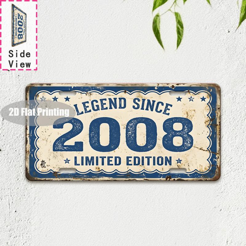 Tin Sign  Vintage Durable Metal Plaque Wall Decor Home Office Bar Man Cave WC Pet Room European City Birth Year License Plat