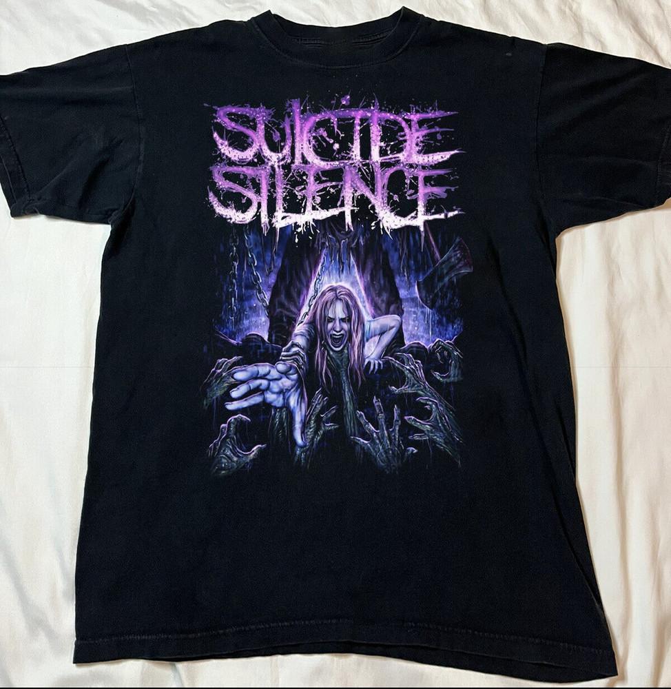 Футболка Suicide Silence Унисекс Хлопковая Футболка Все размеры S-5XL H15 Унисекс Футболка XXXXL