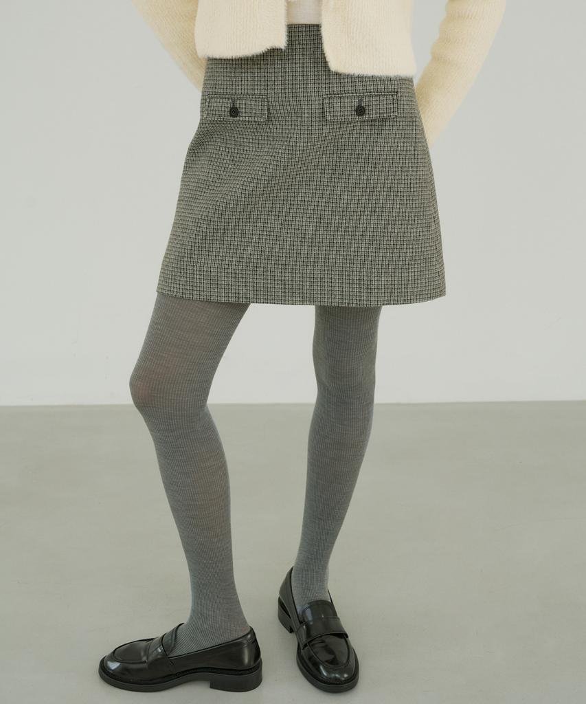 Otte Mini Check Pocket Sk_Gray