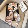 Classic retro spring and autumn imitation silk long silk scarf women's scarf neck protection scarf thin decorative scarf new versatile