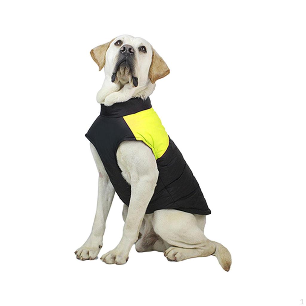 Dog Coat Vest Windproof Winter Dogs Outfits Pet Clothes Apparel Zip up Cold Weather Apparels for