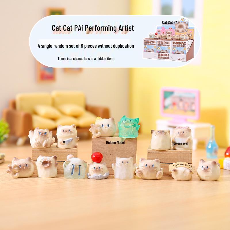Chao Wan Super Stable Emotion Little Fairy Luo - Second Wave Flocked Blind Box Cute Desktop Decoration Ornament.
