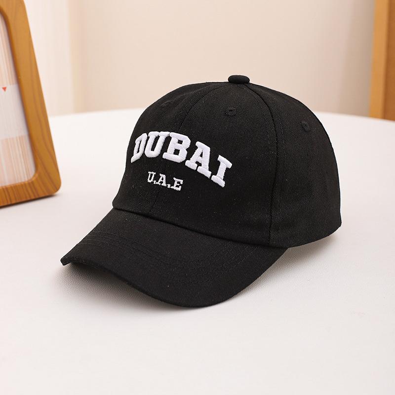 

Letter Embroidered Baseball Cap Parent-child Style Spring and Autumn Cotton Short-brim Peaked Caps Outdoor Sunshade Baseball Cap M чорний
