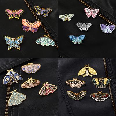 Schmetterling Emaille Pin Cartoon Hexe Tiere Brosche Abzeichen Insekt Punk Revers Kleidung Frauen Kinder Schmuck Rucksack Geschenk für Freunde