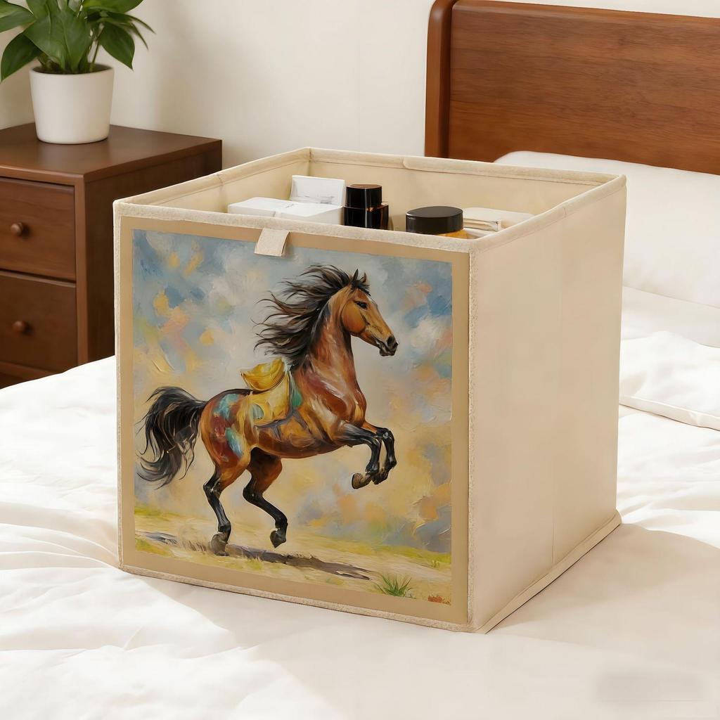 Aufbewahrungskorb aus geflochtenem Imitationsrattan für Spielzeug, Kleidung und Haushaltsgegenstände