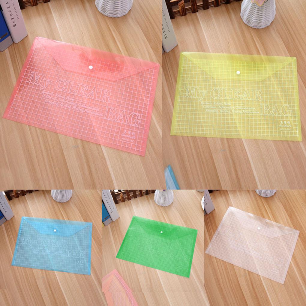 1/5/10 A4 PVC Plastic Document Bag Paper Office Supplies Clear File Folder Bags