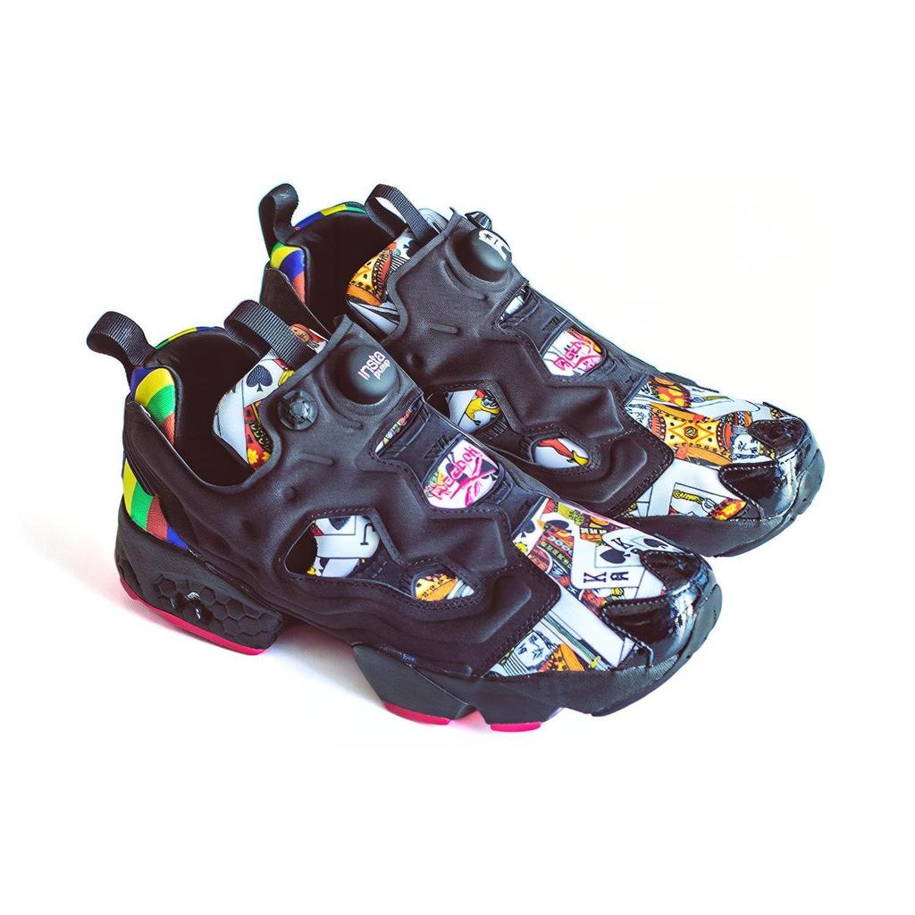 Reebok Phantaci X Deal X Instapump Fury Látkové Pohodlné Všestranné Nízké Lifestylové Volnočasové Boty Unisex tenisky Černá FZ2210