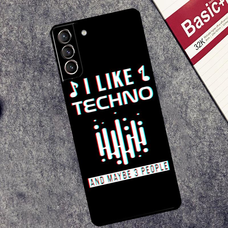 

Love Techno Music Quotes Case For Samsung Galaxy S24 S26 Ultra S10 S20 S21 S22 S23 Plus S25 FE S25 Ultra Cover Coque Galaxy S25