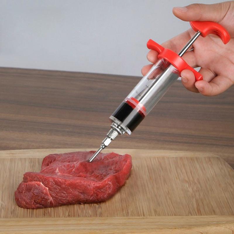 Stainless Steel Spice Syringe Marinade Injector Flavor Syringe Cooking Meat