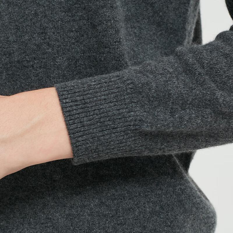 Hengyuanxiang Men's Mock Neck Cashmere Pullover Sweater